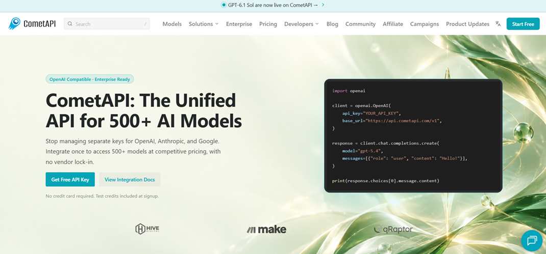 CometAPI is a unified AI API platform designed for developers and businesses that want to work with multiple AI providers through a single integration.