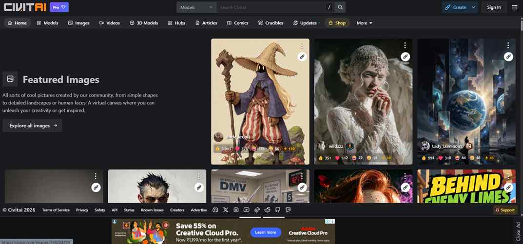 Civitai is an online community and platform centered around generative AI models, particularly for image creation and customization.