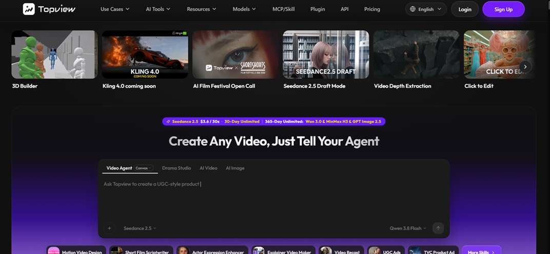 Topview AI is a video creation platform built with marketers, ecommerce brands, creators, and content teams in mind.