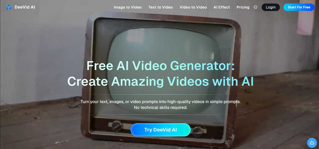 DeeVid AI is an all-in-one AI creative platform designed to take users from an initial idea to a finished piece of visual content. 
