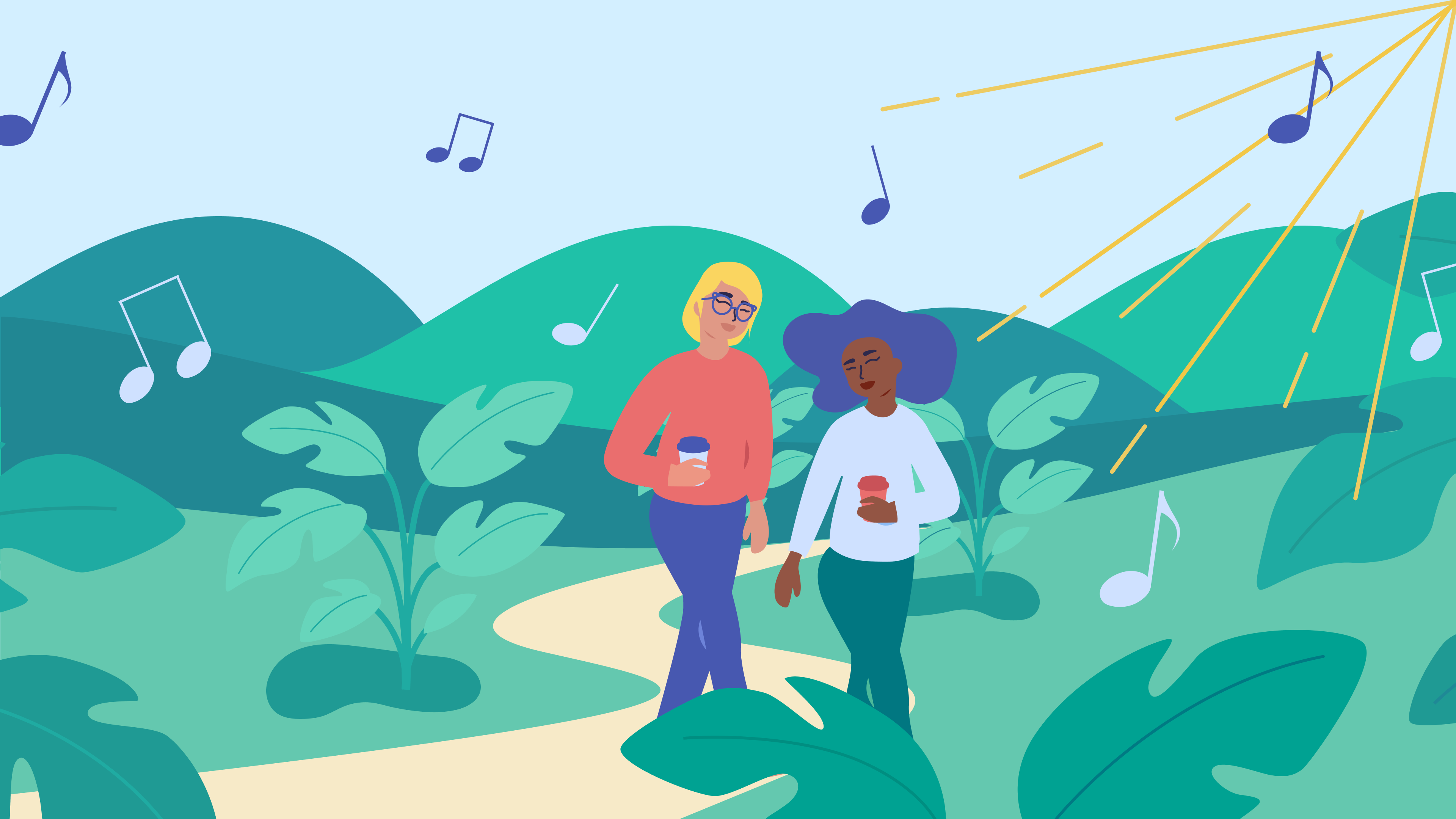 Couple finds gratitude on a walk through nature together.