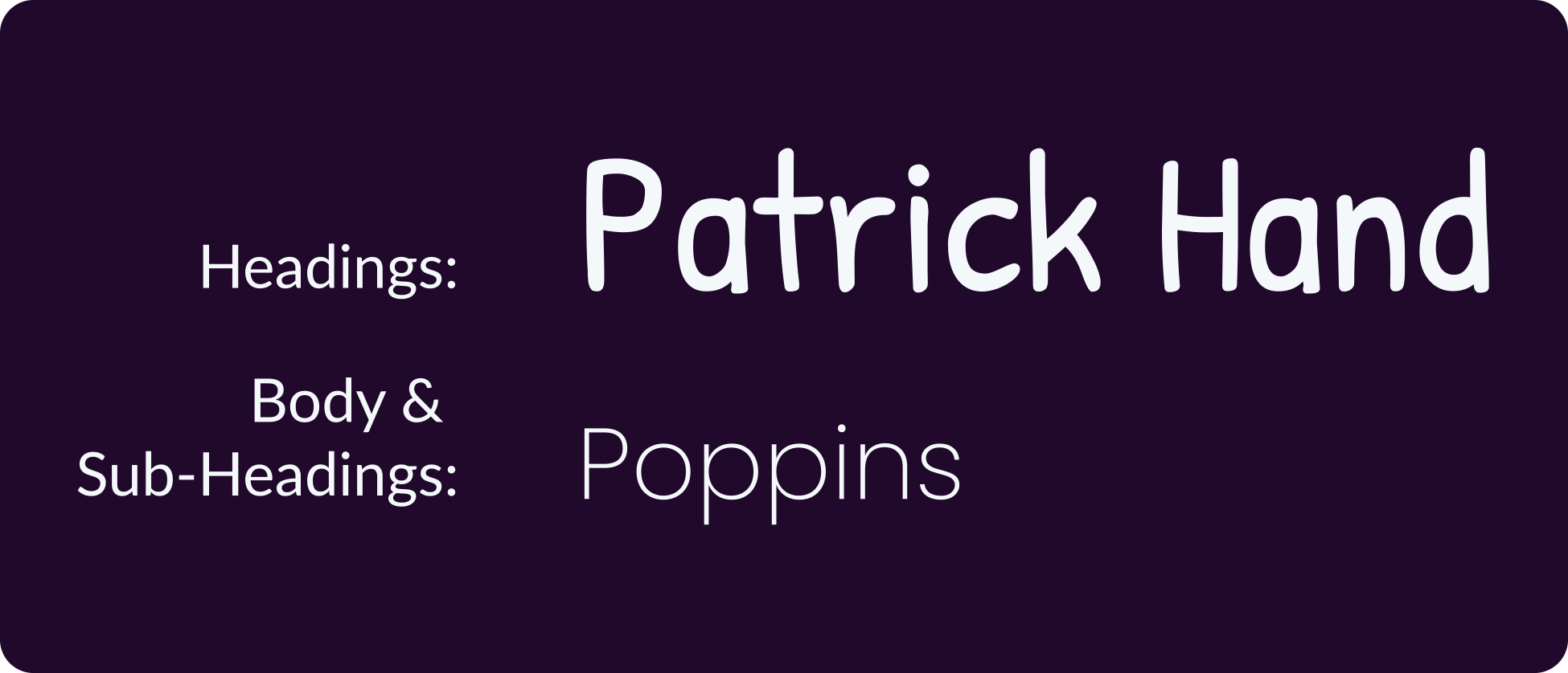 Two fonts that were used for website