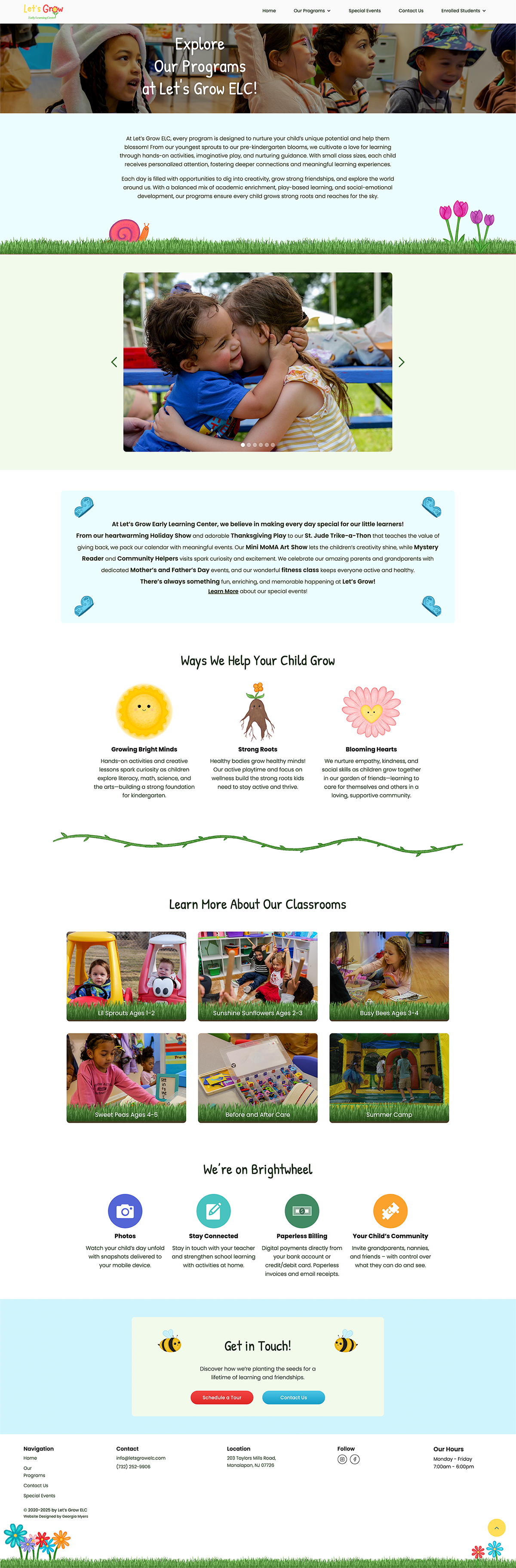 Let's Grow Redesigned Programs Page