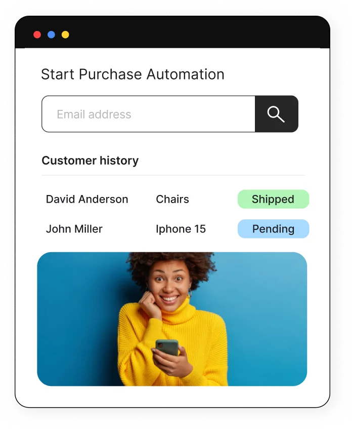 Start purchase automation