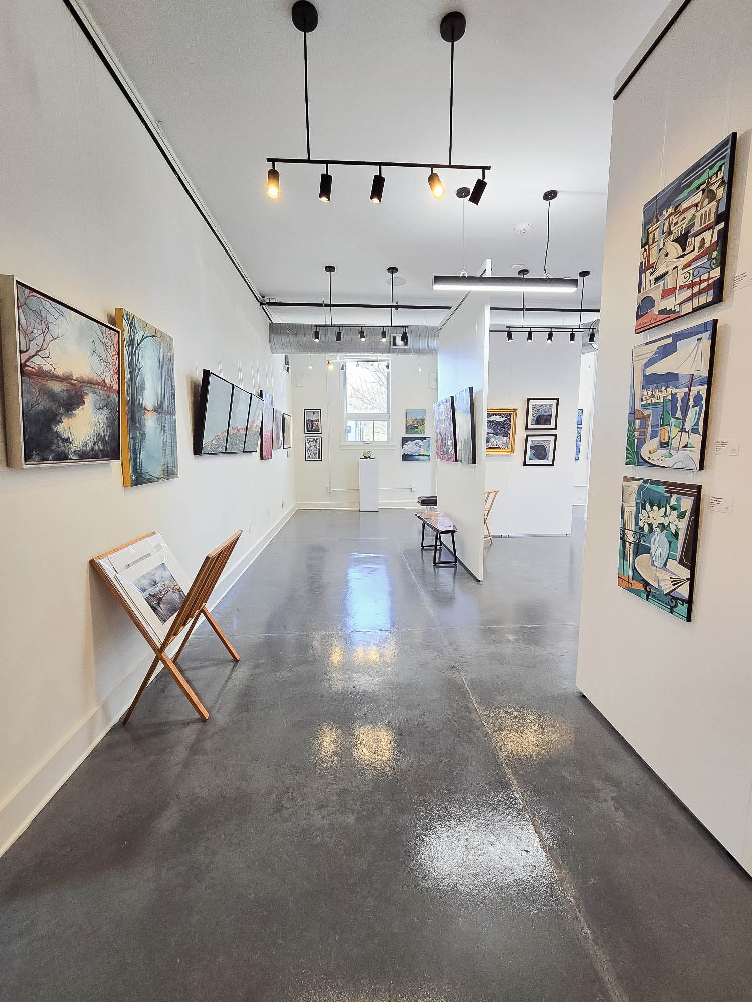 Inside look of Presson Art Gallery in Monroe, North Carolina