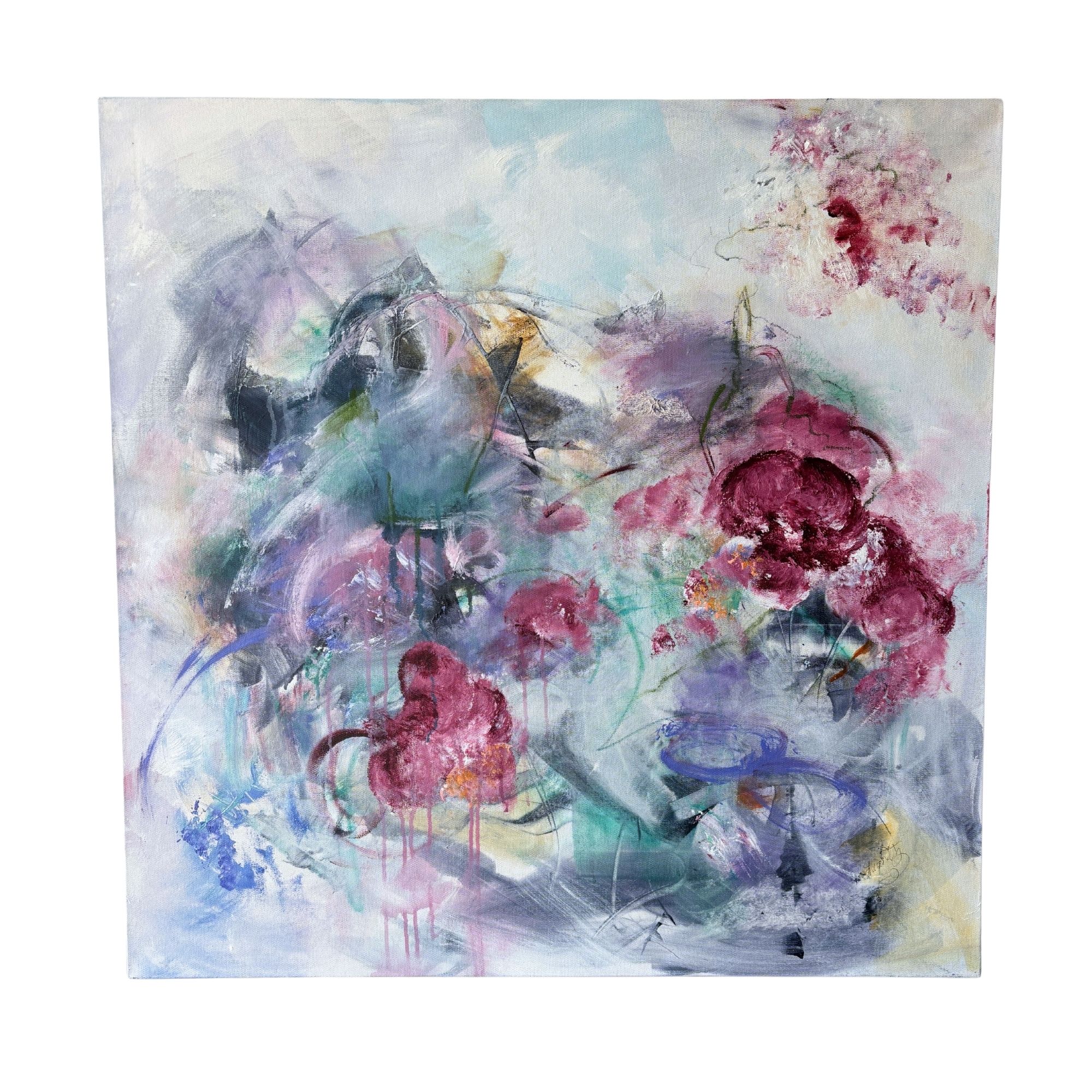 Come to the Garden Party serves as a bold centerpiece for spacious interiors — an elegant statement in living rooms, dining spaces, or open gallery walls.