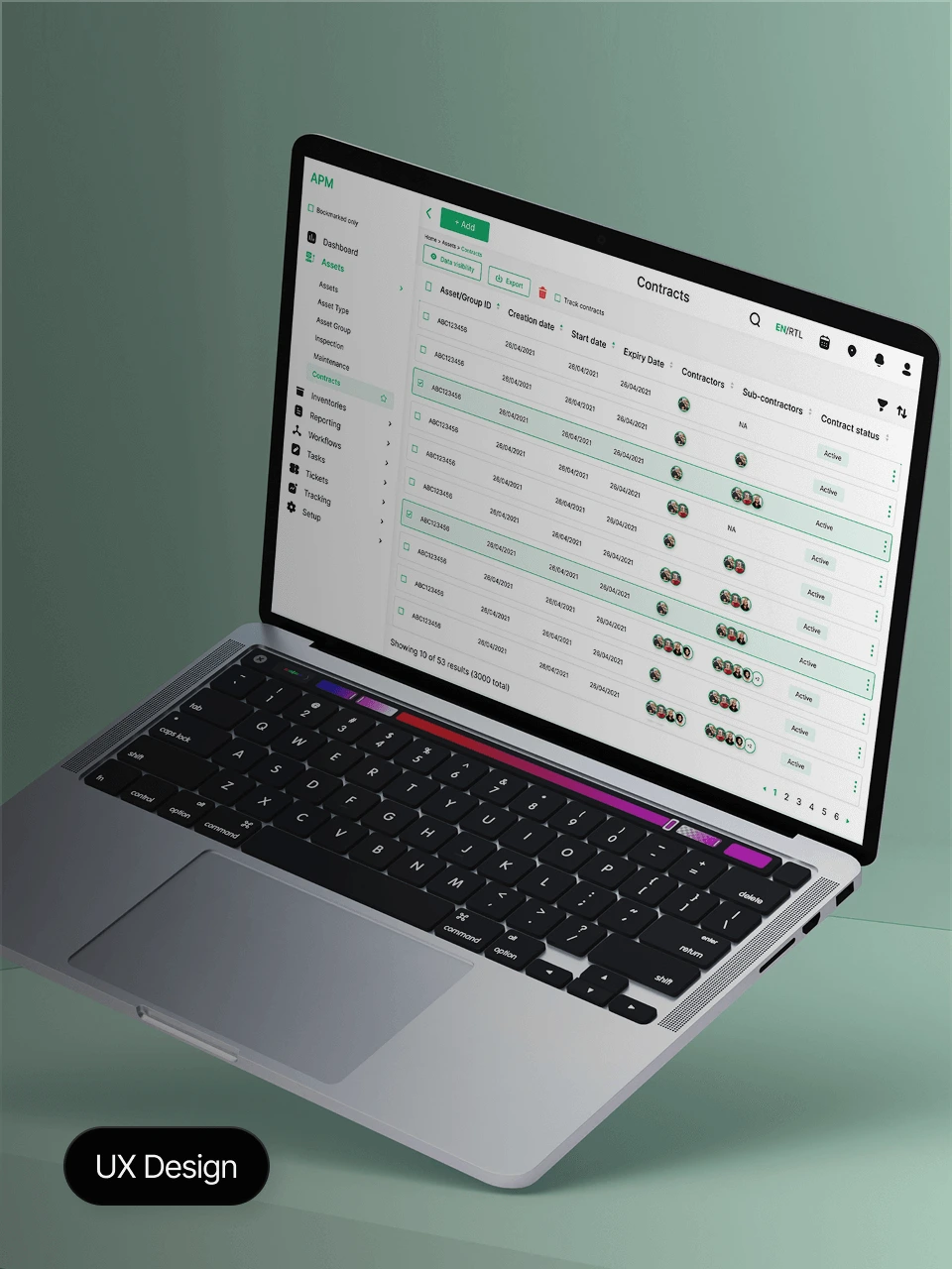 APM dashboard: efficient contracts, enterprise digital solutions