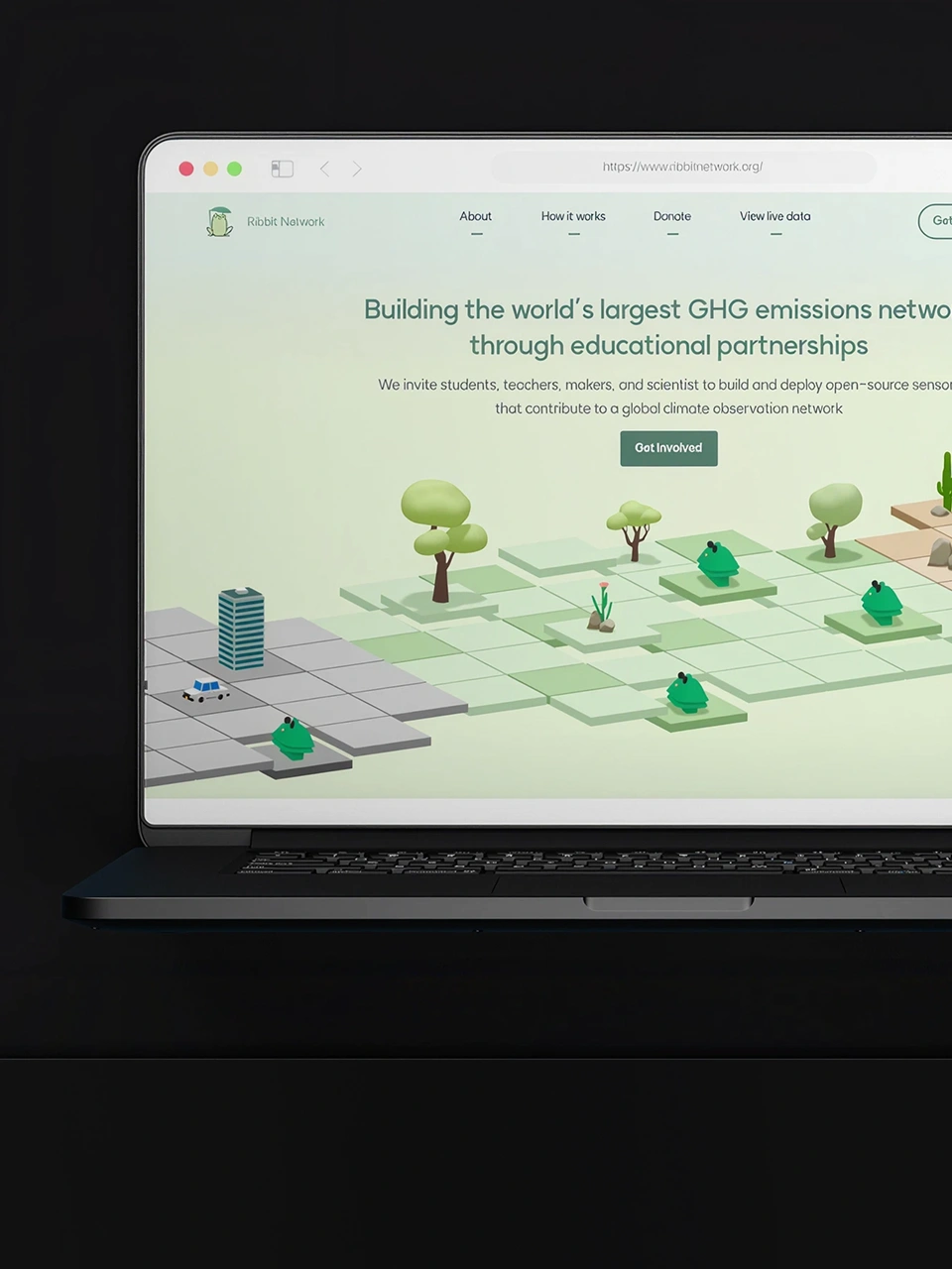 Ribbit Network site: innovative GHG tracking, education partnerships