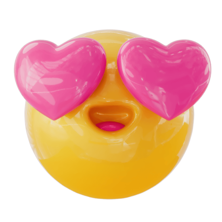 3D Emoji with Love eyes