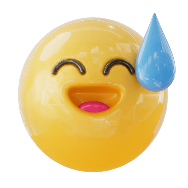 3D Emoji that is surprised
