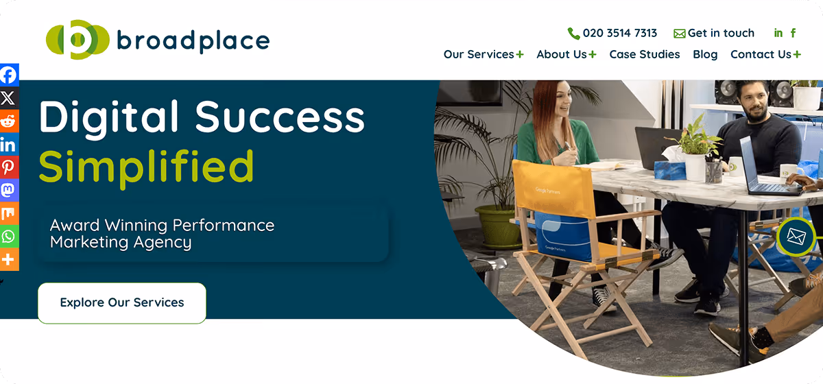 Broadplace homepage - link to website