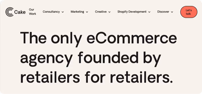 Cake website - link to website