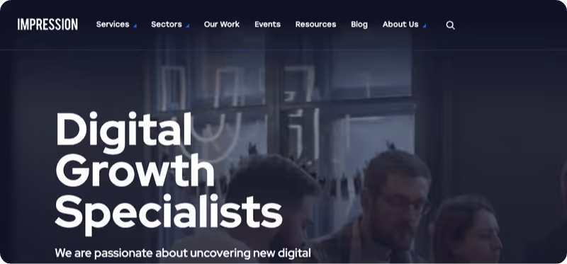Impression homepage - link to website