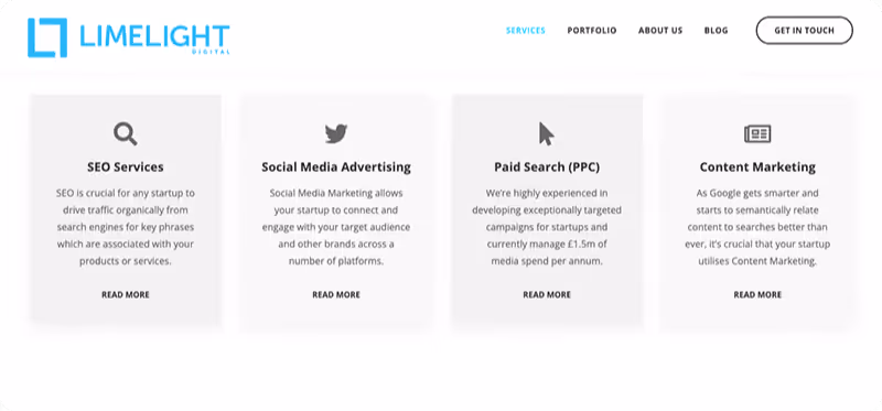 LimeLight Digital website - link to website