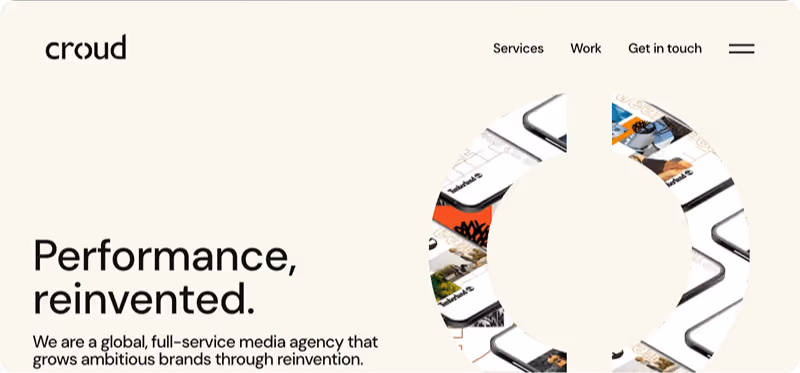 Croud homepage - link to website