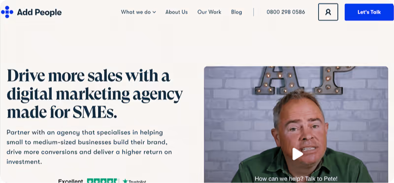 Add People homepage - Link to website