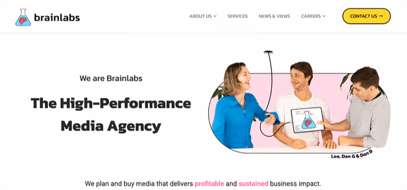 Brainlabs homepage - link to website