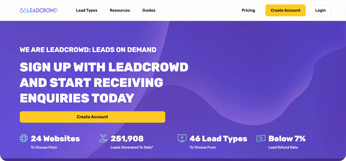 LeadCrowd homepage
