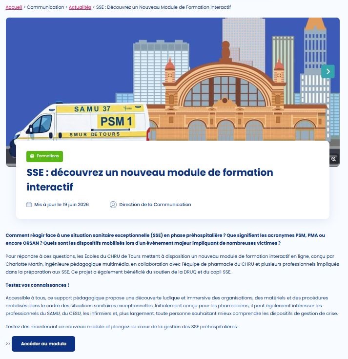 Communication intranet CHRU Tours