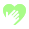 icon of a hand silhouette over a heart