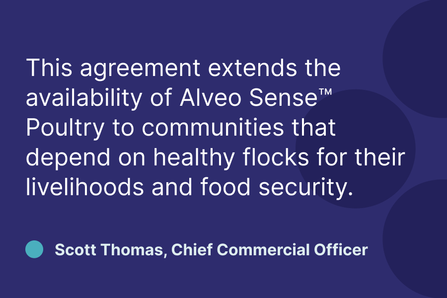 Alveo Technologies Partners with Alliance Global (AGBL) to Expand Access to Avian Influenza Testing Across Africa, Central Asia and a Portion of the Eastern Mediterranean