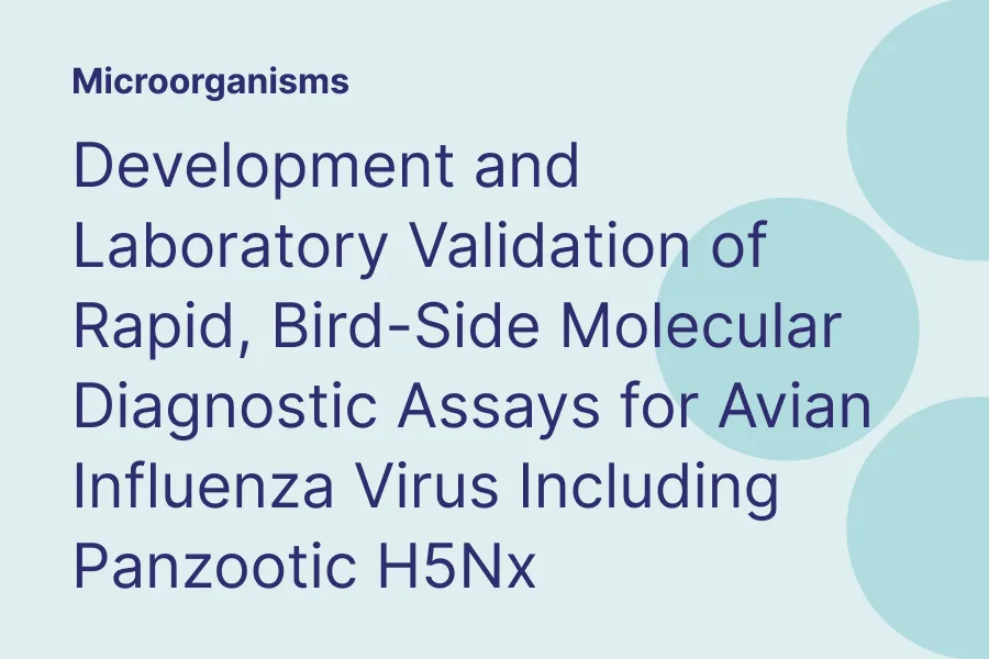 Microorganisms journal article on rapid bird-side molecular assays for avian influenza, including H5Nx