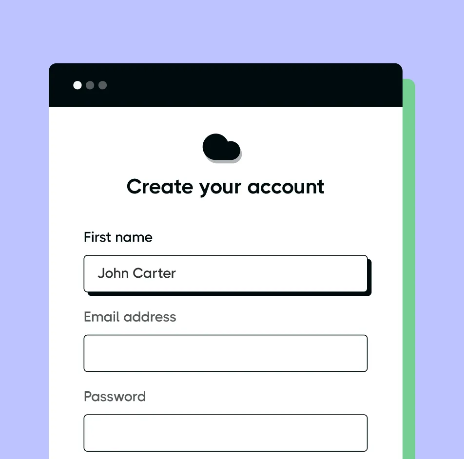 Create Your Account - Startech X Webflow Template