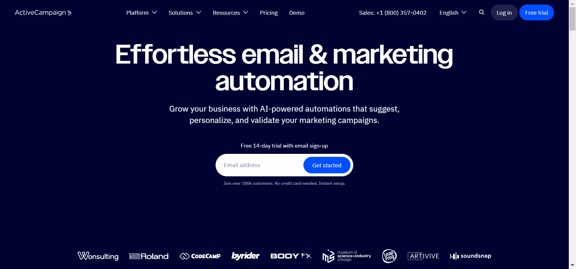 ActiveCampaign, a great Omnisend alternative.