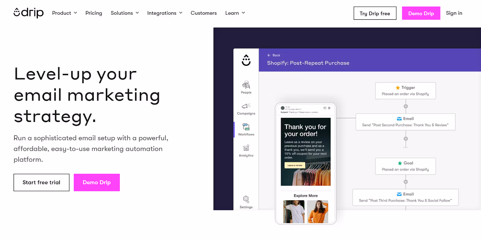 Drip is an email-focused Bird alternative.