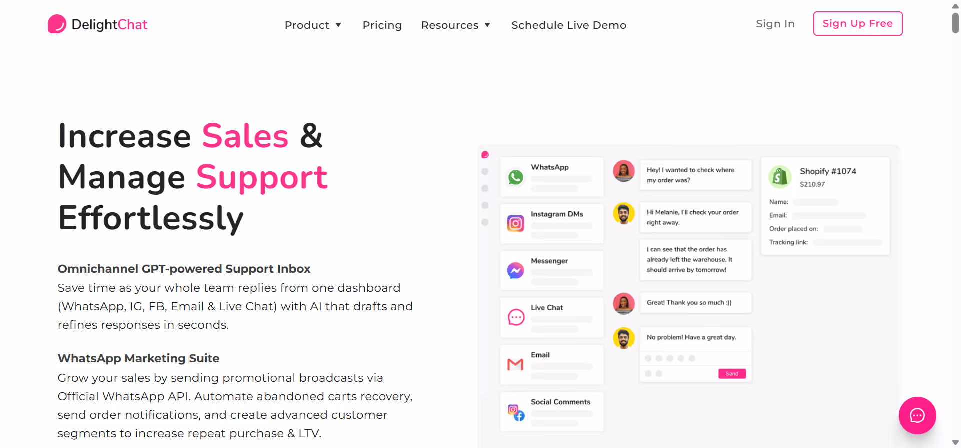 DelightChat is a robust WhatsApp API provider.