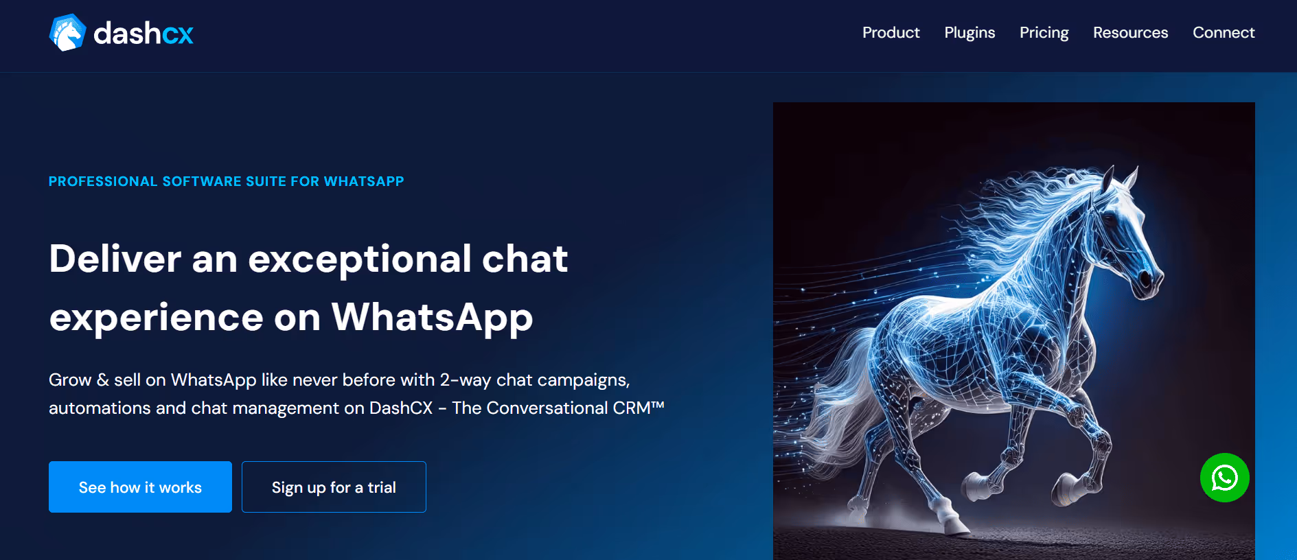 DashCX, a WhatsApp communication platform that offers API capabilities as well.