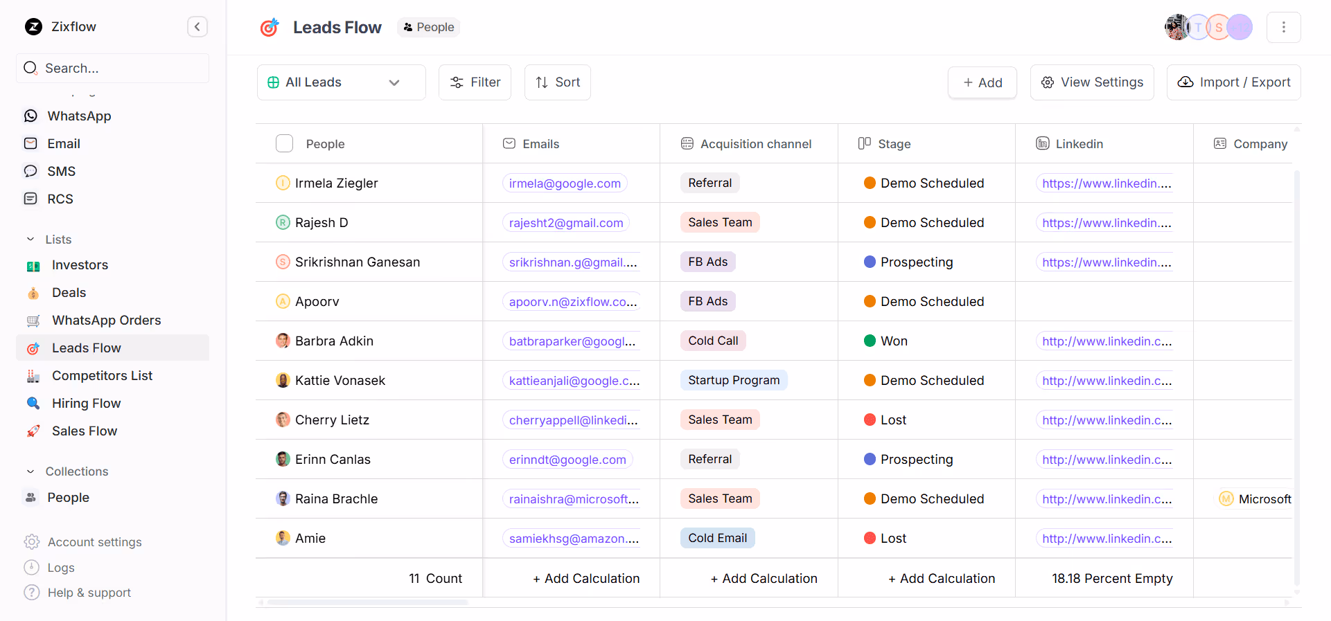 Zixflow’s custom CRM allows you to segment your contacts however you want.