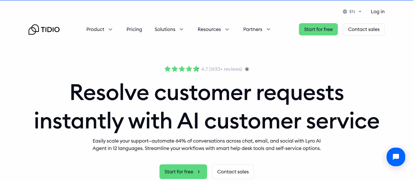 Tidio, a WhatsApp chatbot platform.