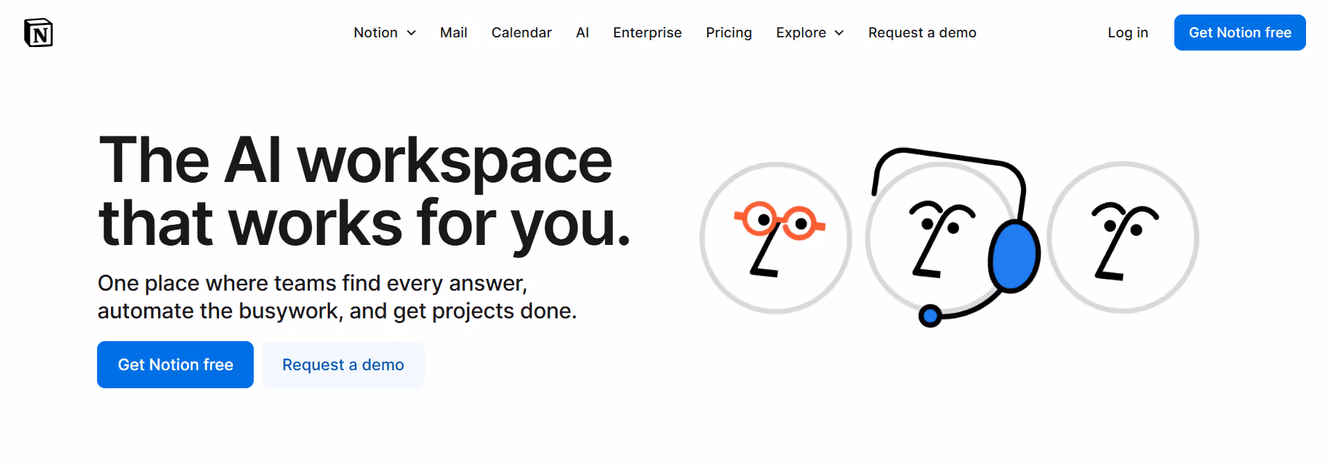 Notion, a task management and knowledge sharing platform.