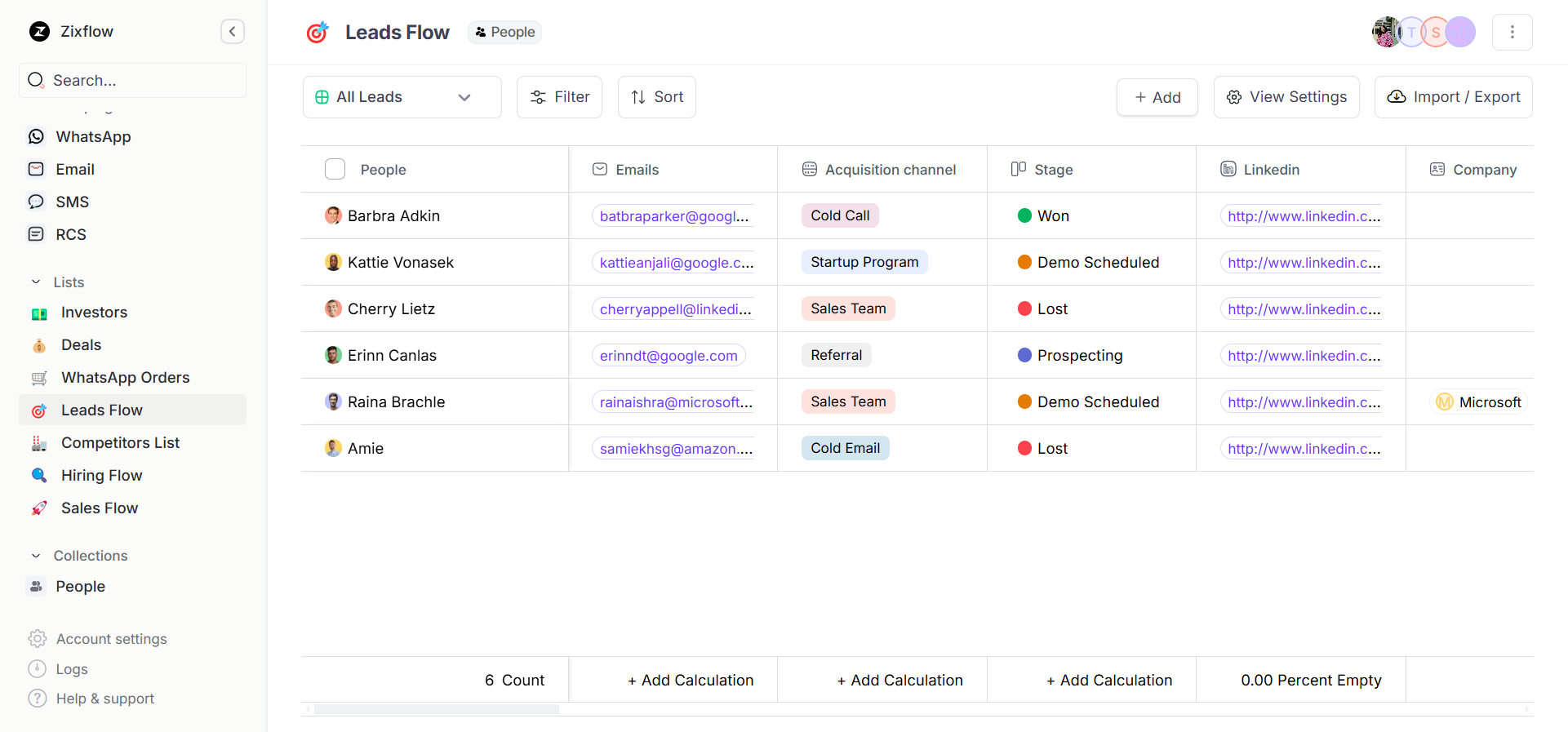 Zixflow CRM is an intuitive platform with a straightforward UI for a low learning curve.