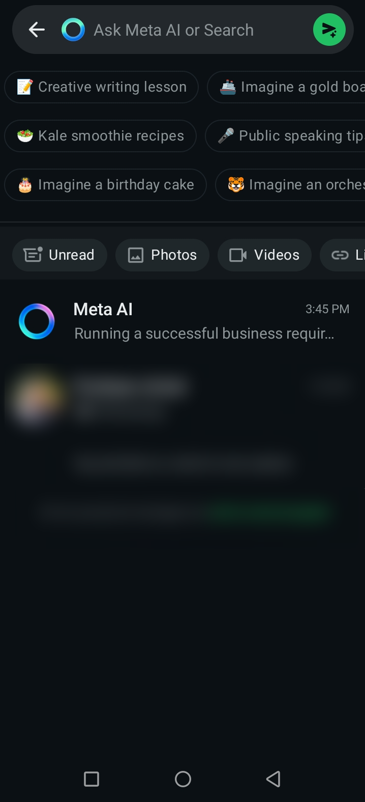 Meta AI on WhatsApp.