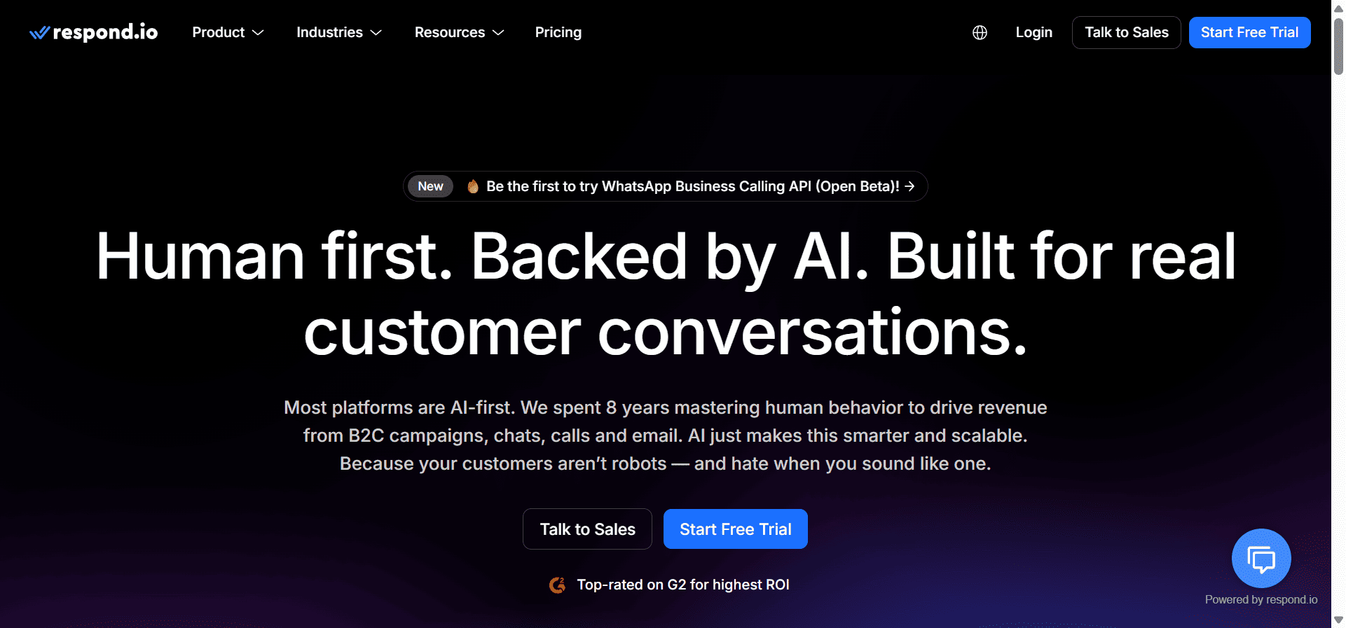 Respond.io is a marketing and conversion focused WhatsApp tool.