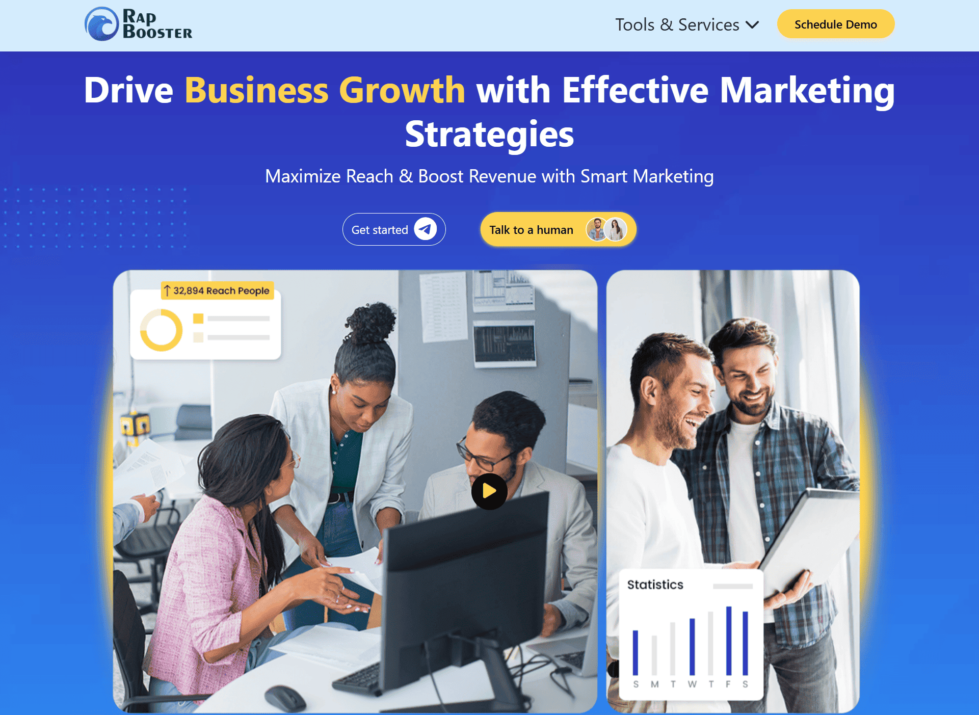 RapBooster is a WhatsApp marketing platform built for small businesses. 