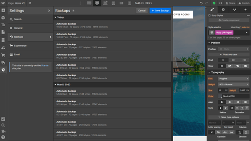 Backups - Suite X Webflow Template