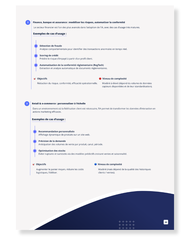 Cartographie des cas d'usage de l'IA par métier et secteur