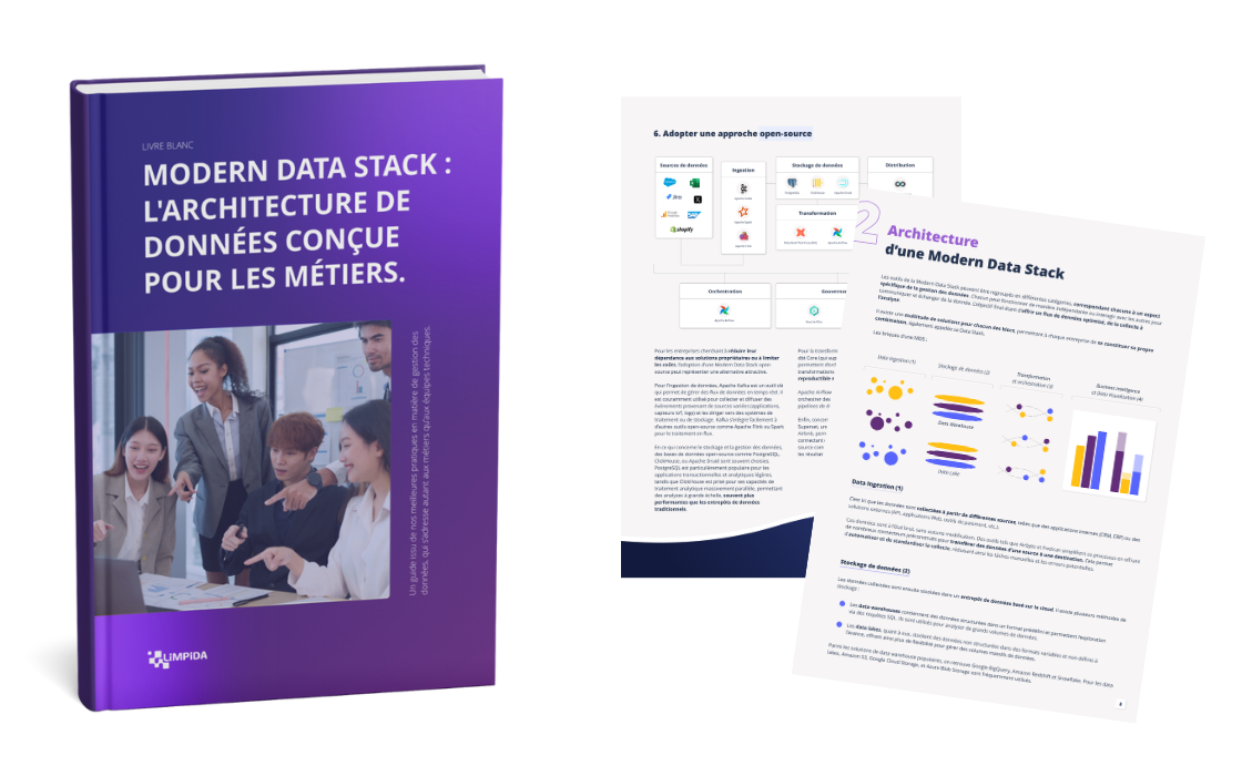 Couverture du livre blanc Limpida sur la Modern Data Stack, l'architecture de données conçue pour les métiers