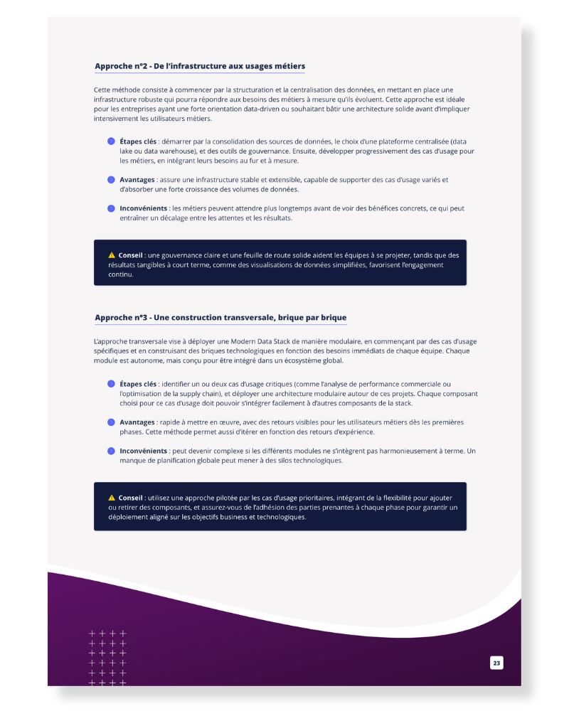 Page du livre blanc : les 3 approches de construction d'une Modern Data Stack