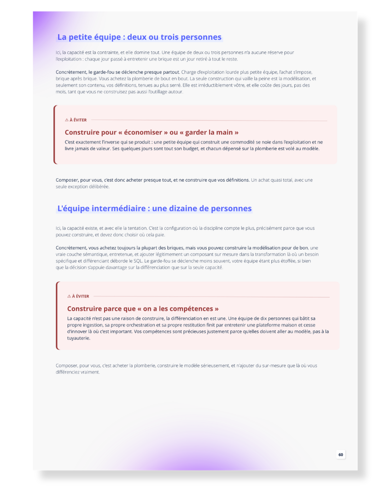 Méthode de calcul du coût total d'une plateforme data sur trois ans