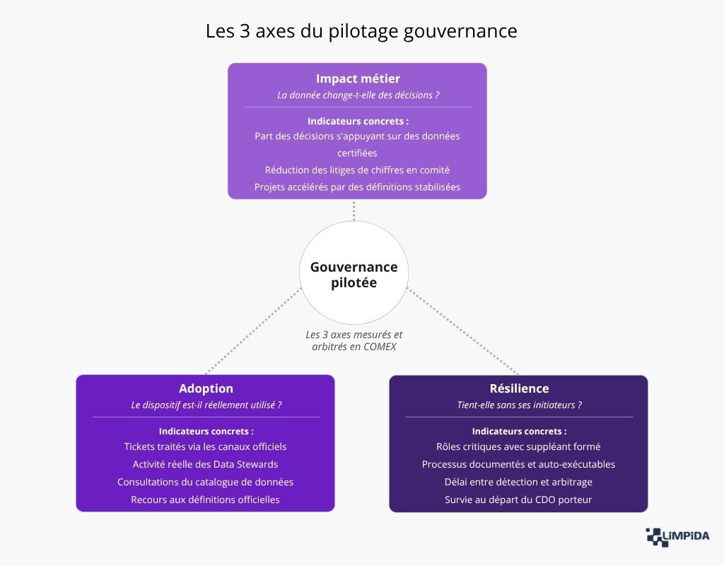 Les 3 axes du pilotage gouvernance