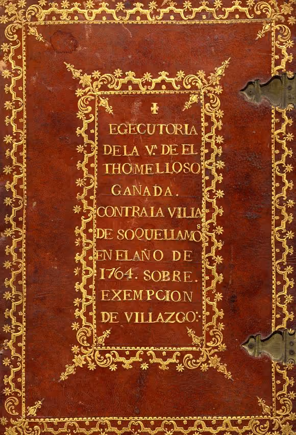 Ejecutoria de la villa de Tomelloso, ganada contra la villa de Socuéllamos, sobre exención de villazgo