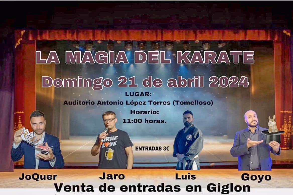 Cartel del evento con los participantes 