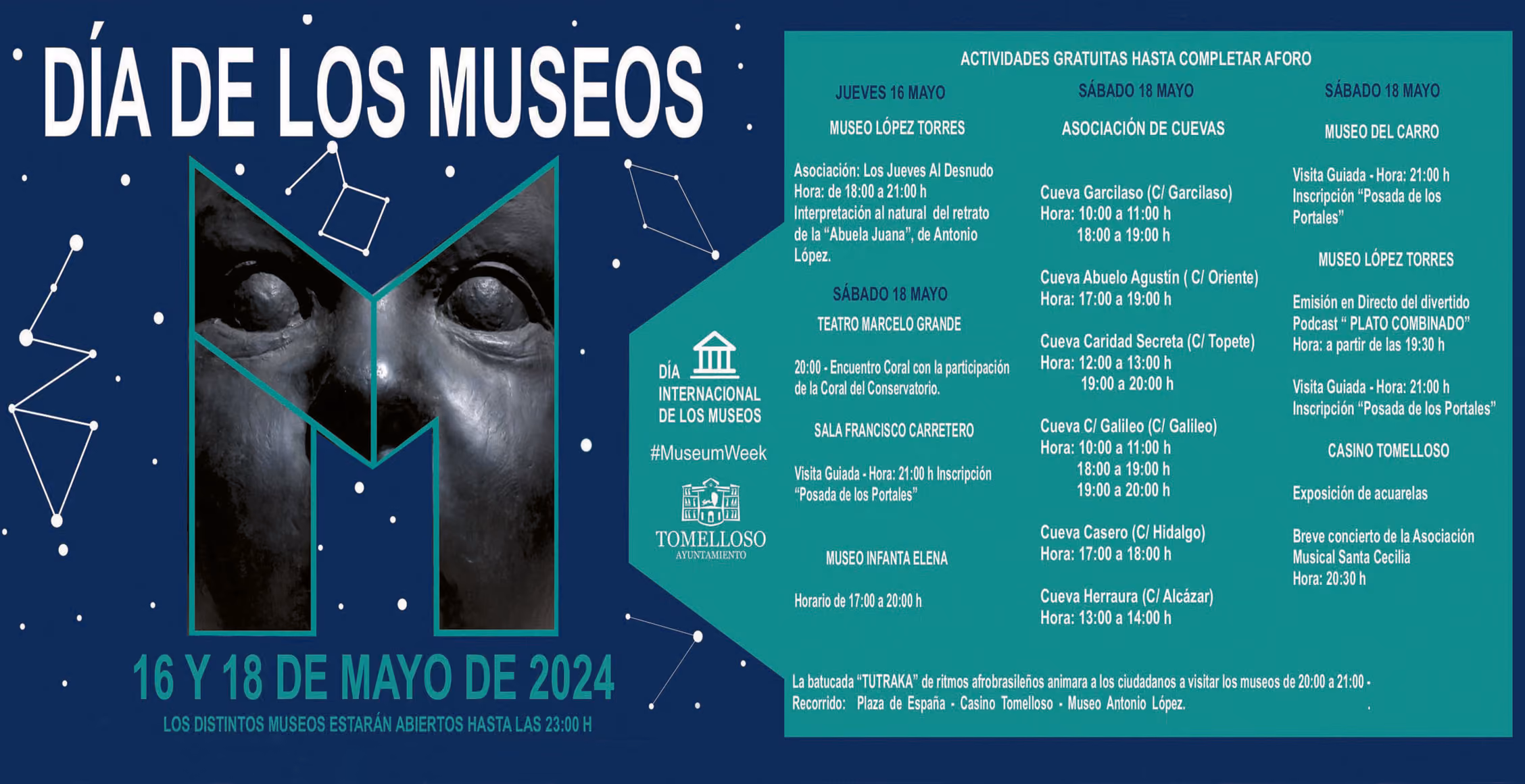 cartel con la programación completa