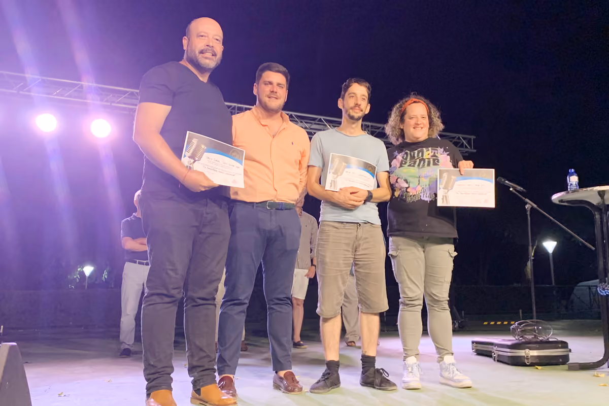 Davis Corpa, Manuel Marquina concejal de Festejos, Daniel Orts y Marieta