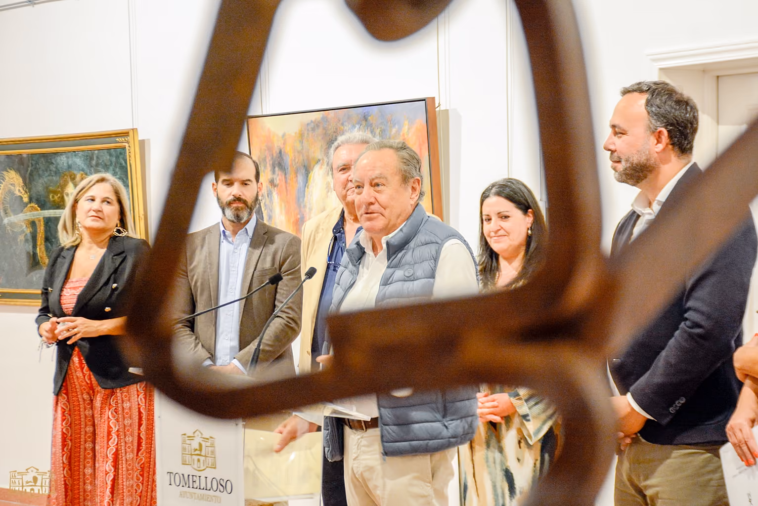 Momento de la inauguración de la muestra