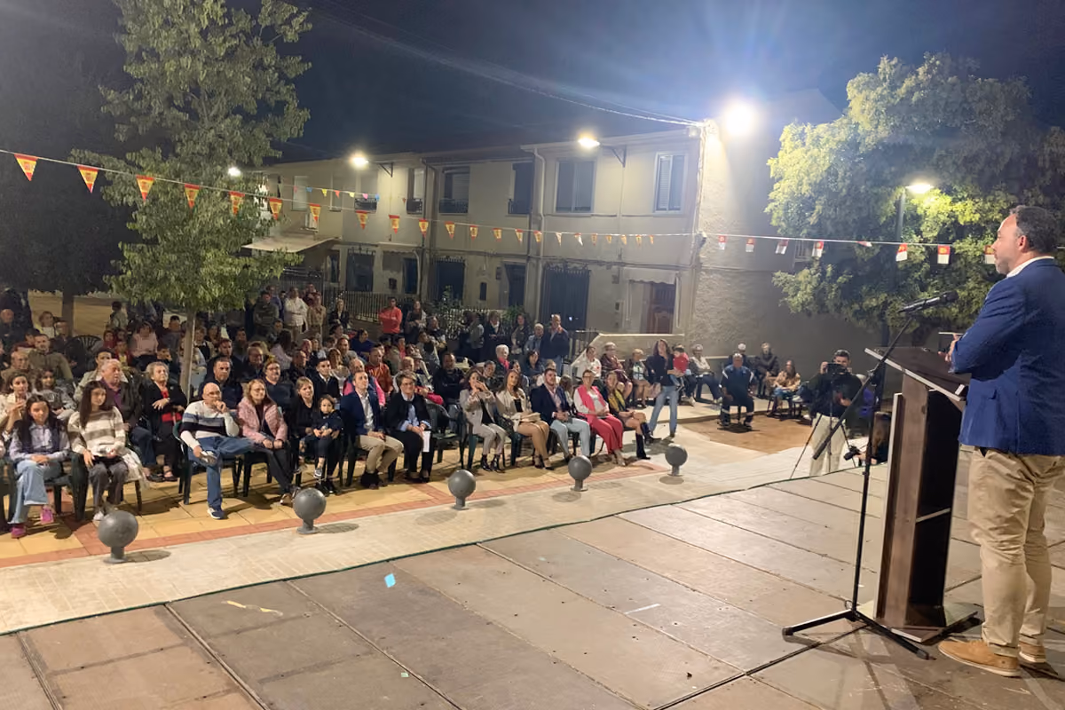 El alcalde durante su intervención en la inauguración de las fiestas